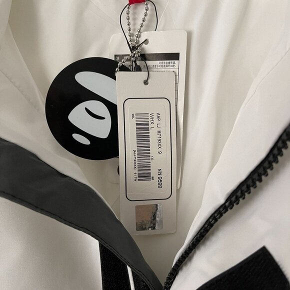 AAPE BY A BATHING APE Size L Hooded Pullover Logo Printed Windbreaker Parka - Picture 14 of 16